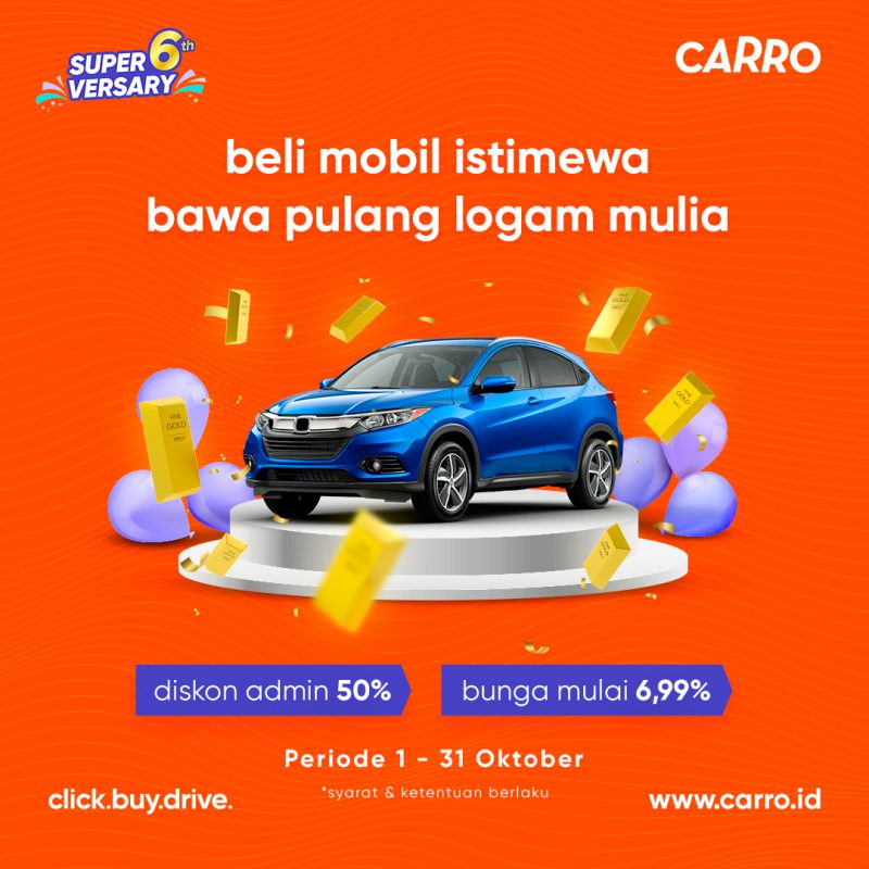Promo logam mulia CARRO Indonesia